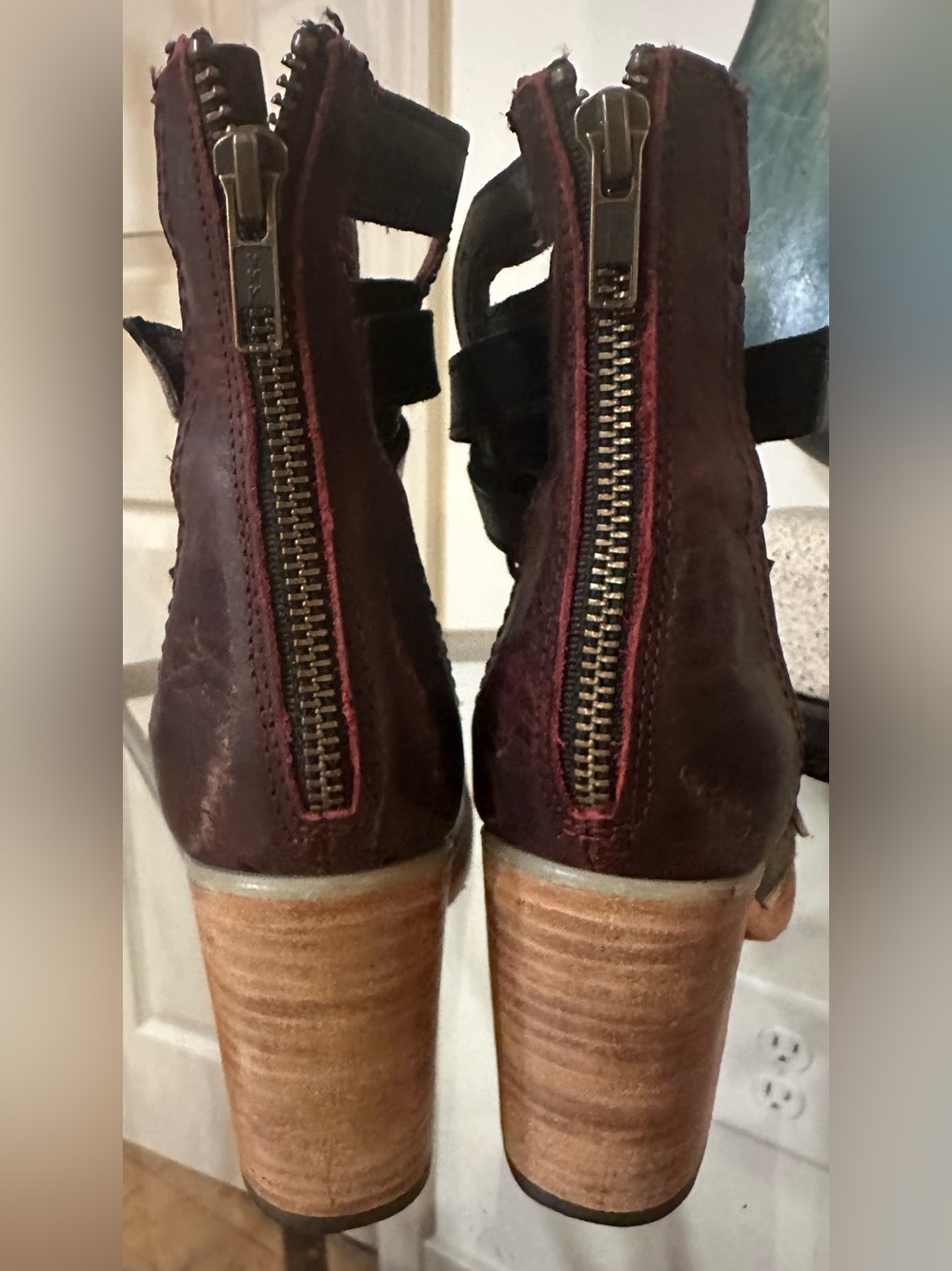 Freebird By Steven Braeden Bootie Brown and Burgundy Sz 8 - Picture 4 of 6